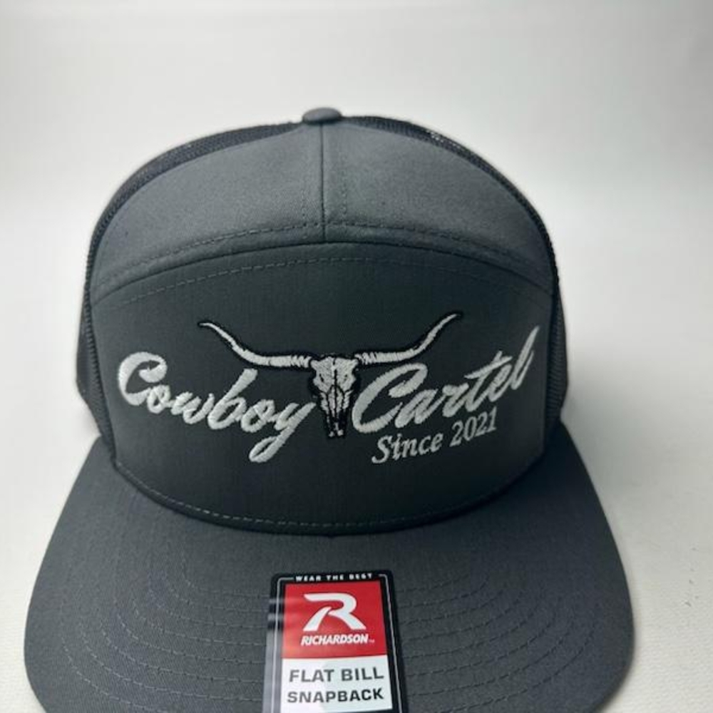Cowboy Cartel 7 Panel Richardson Gray Snapback Hat